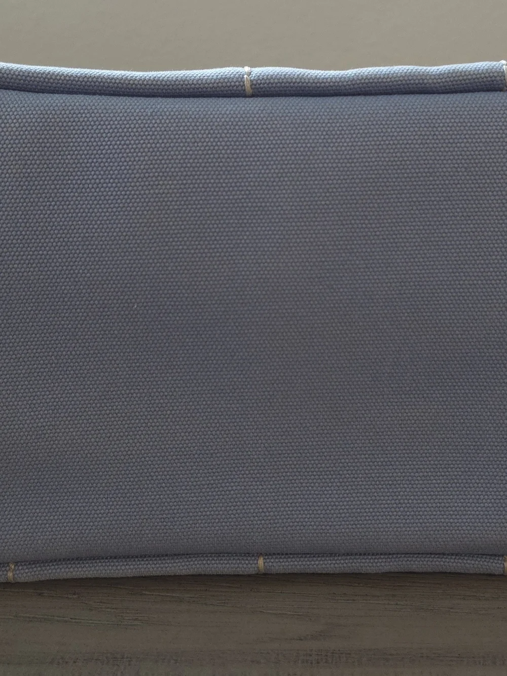 Prada Canapa Light Blue Canvas Mini Tote with Gold Accents